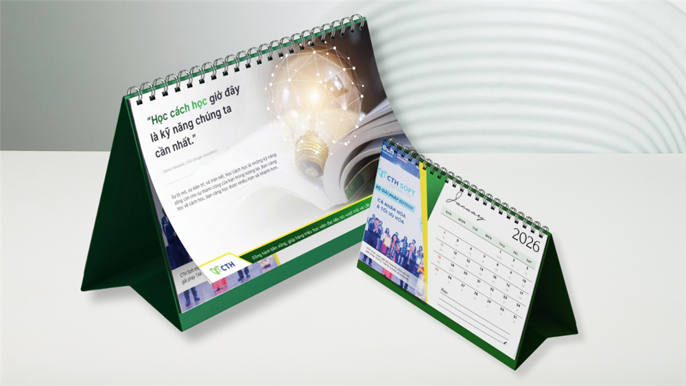 Lịch để bàn CTH 2026 – 365 ngày “giữ lửa” động lực học tập